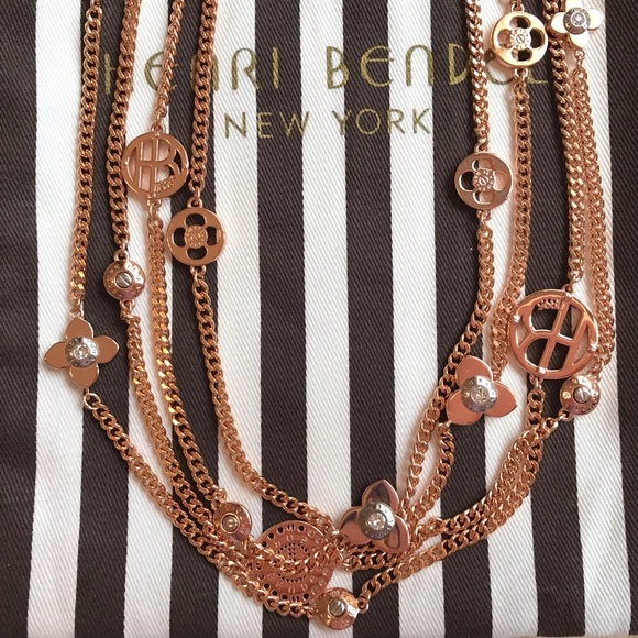 ⚡️LightningSale⚡️HTF🌟HENRI BENDEL Double Strand Toggle Necklace - Rose Goldtone - Picture 3 of 9